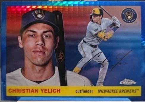 Christian Yelich [Blue Vibrations Refractor] #19