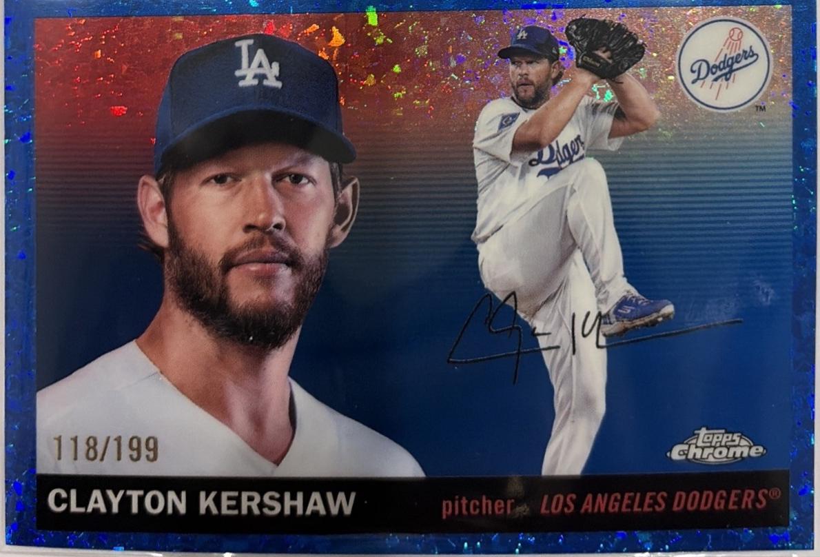 Clayton Kershaw [Blue Mini-Diamond Refractor] #27
