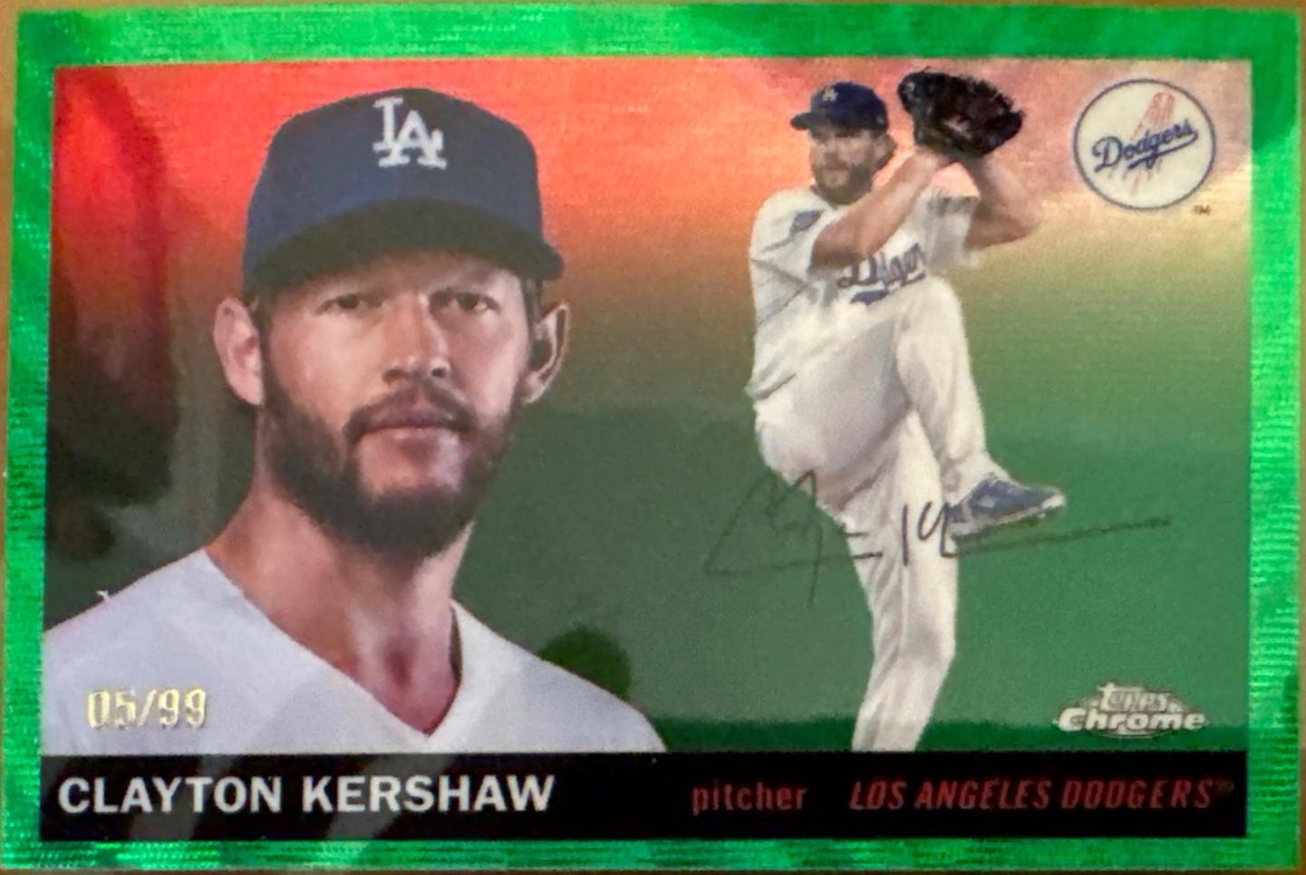 Clayton Kershaw [Green Wave Refractor] #27