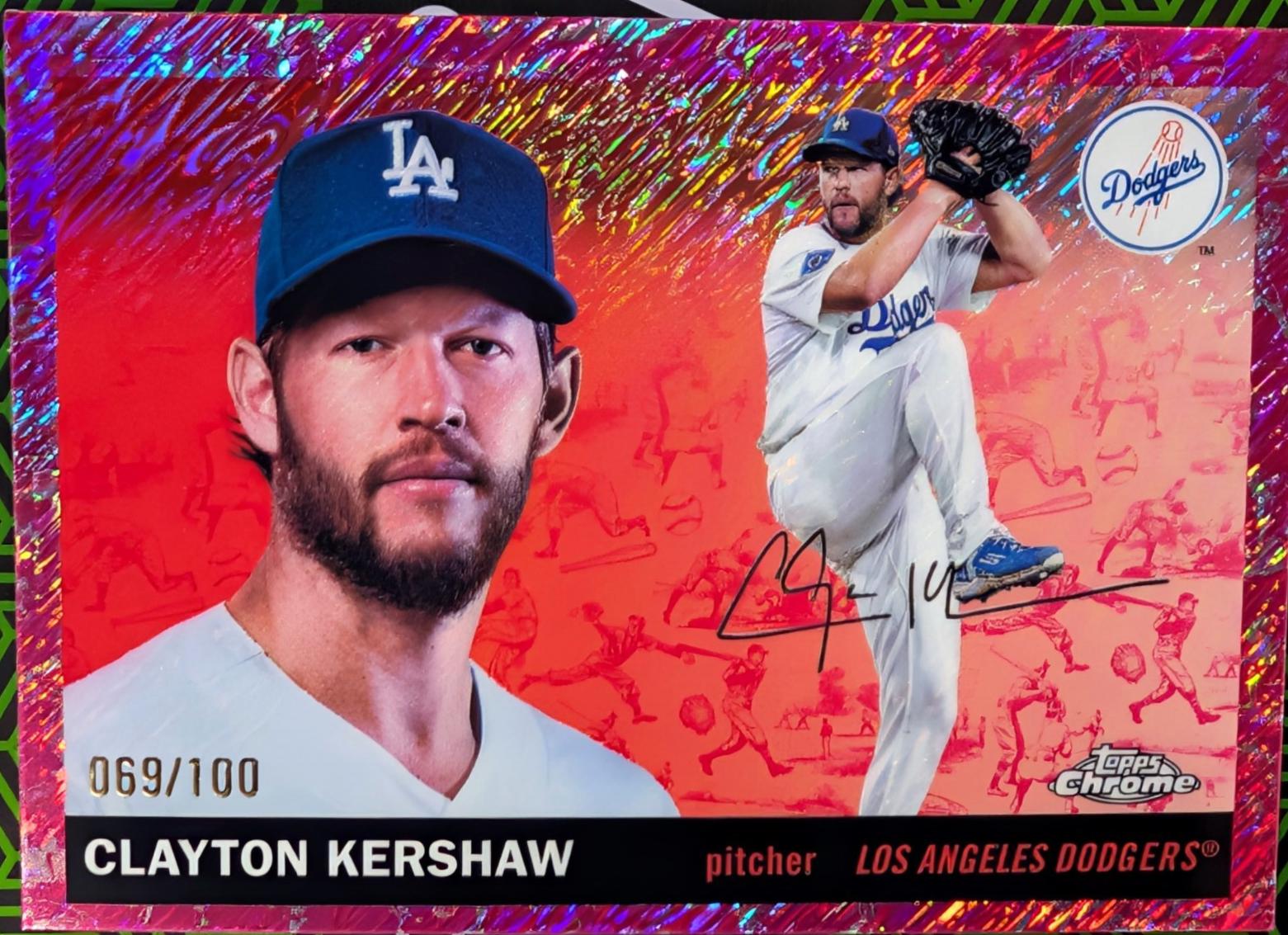 Clayton Kershaw [Toile Cream Fuchsia Shimmer] #27
