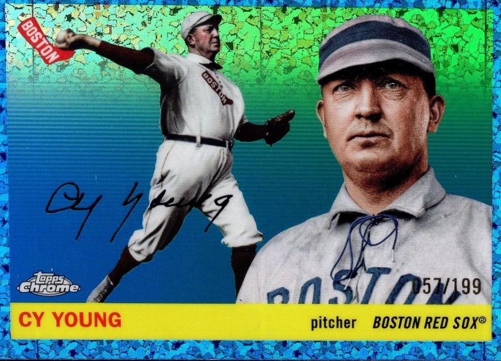 Cy Young [Blue Mini-Diamond Refractor] #251