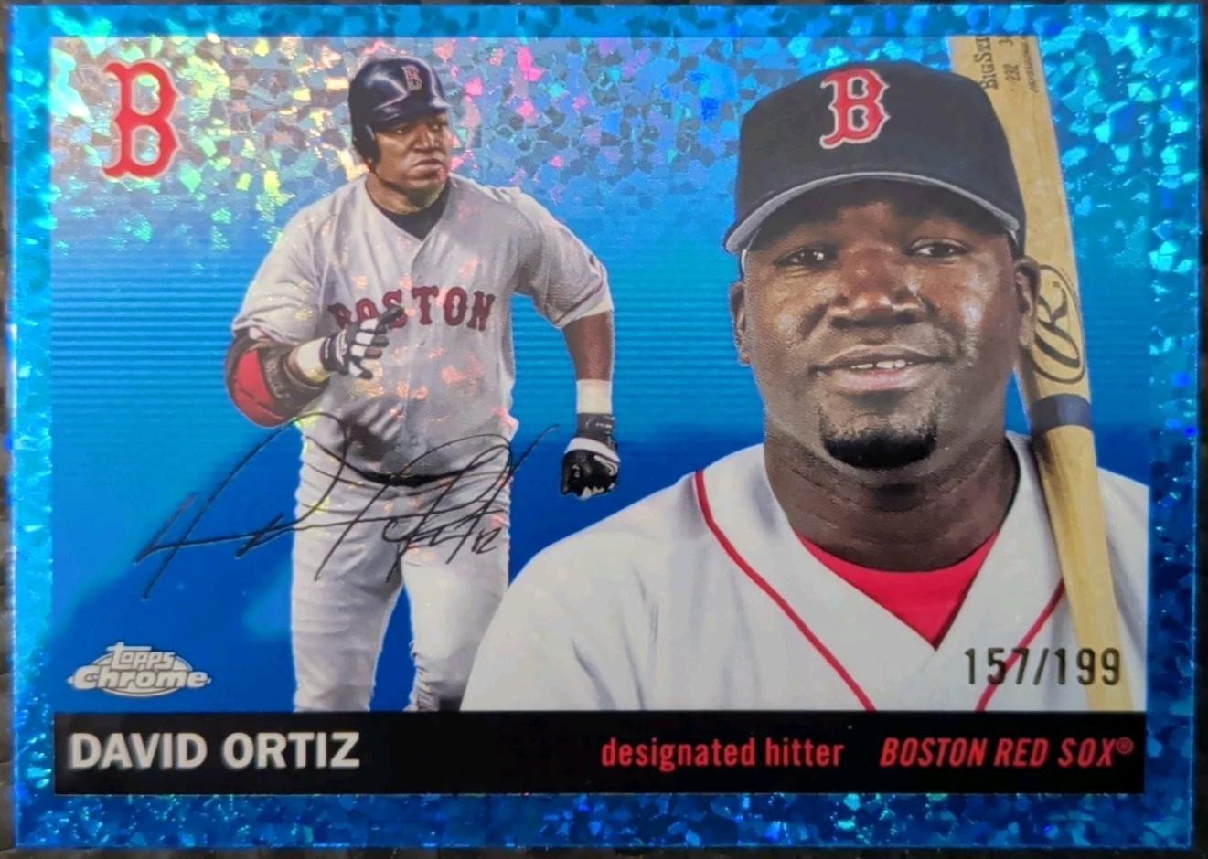 David Ortiz [Blue Mini-Diamond Refractor] #344