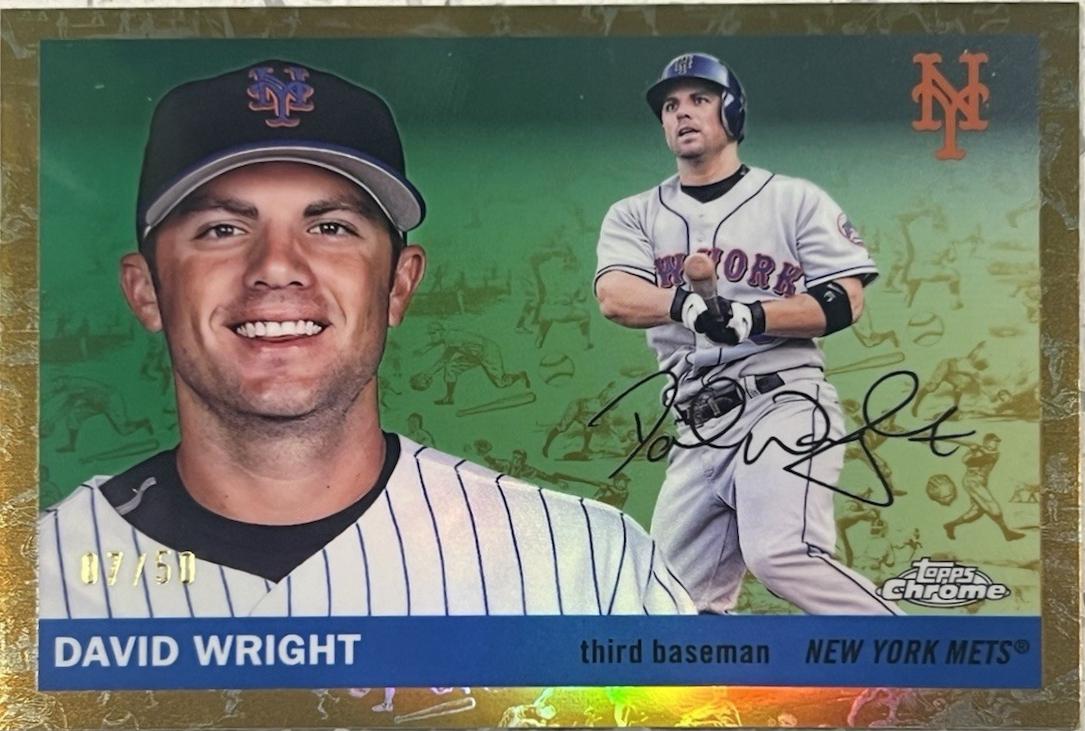David Wright [Toile Cream Gold Refractor] #483