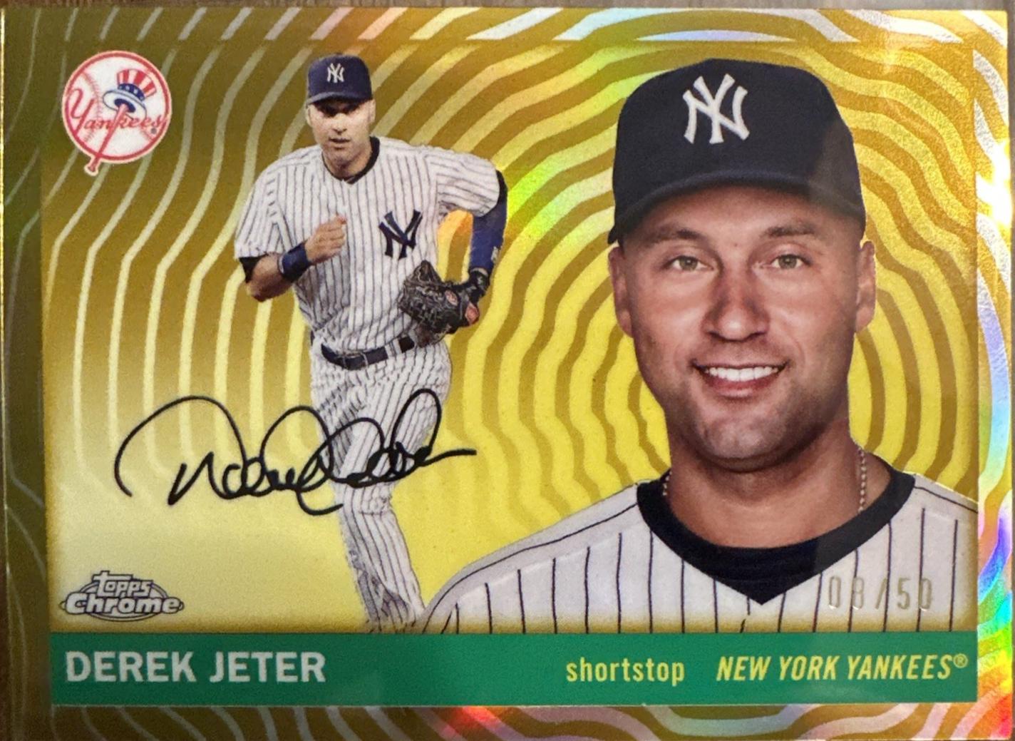 Derek Jeter [Gold Vibrations Refractor] #458