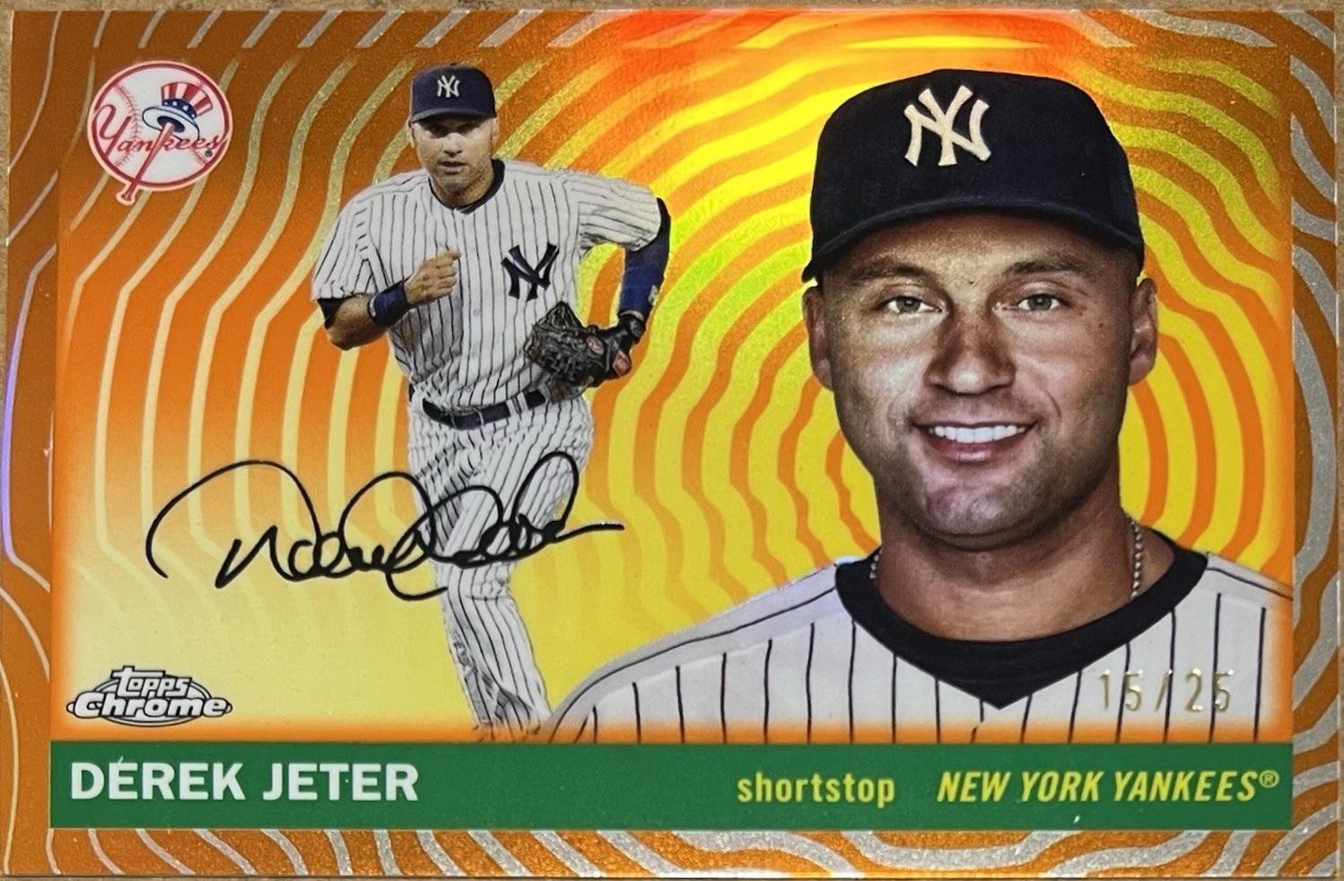 Derek Jeter [Orange Vibrations Refractor] #458