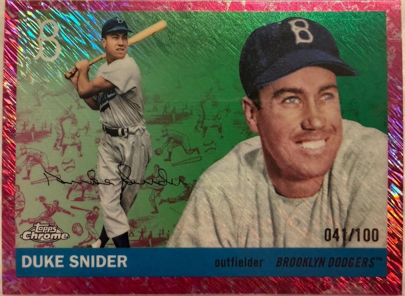 Duke Snider [Blue Shimmer Refractor] #415