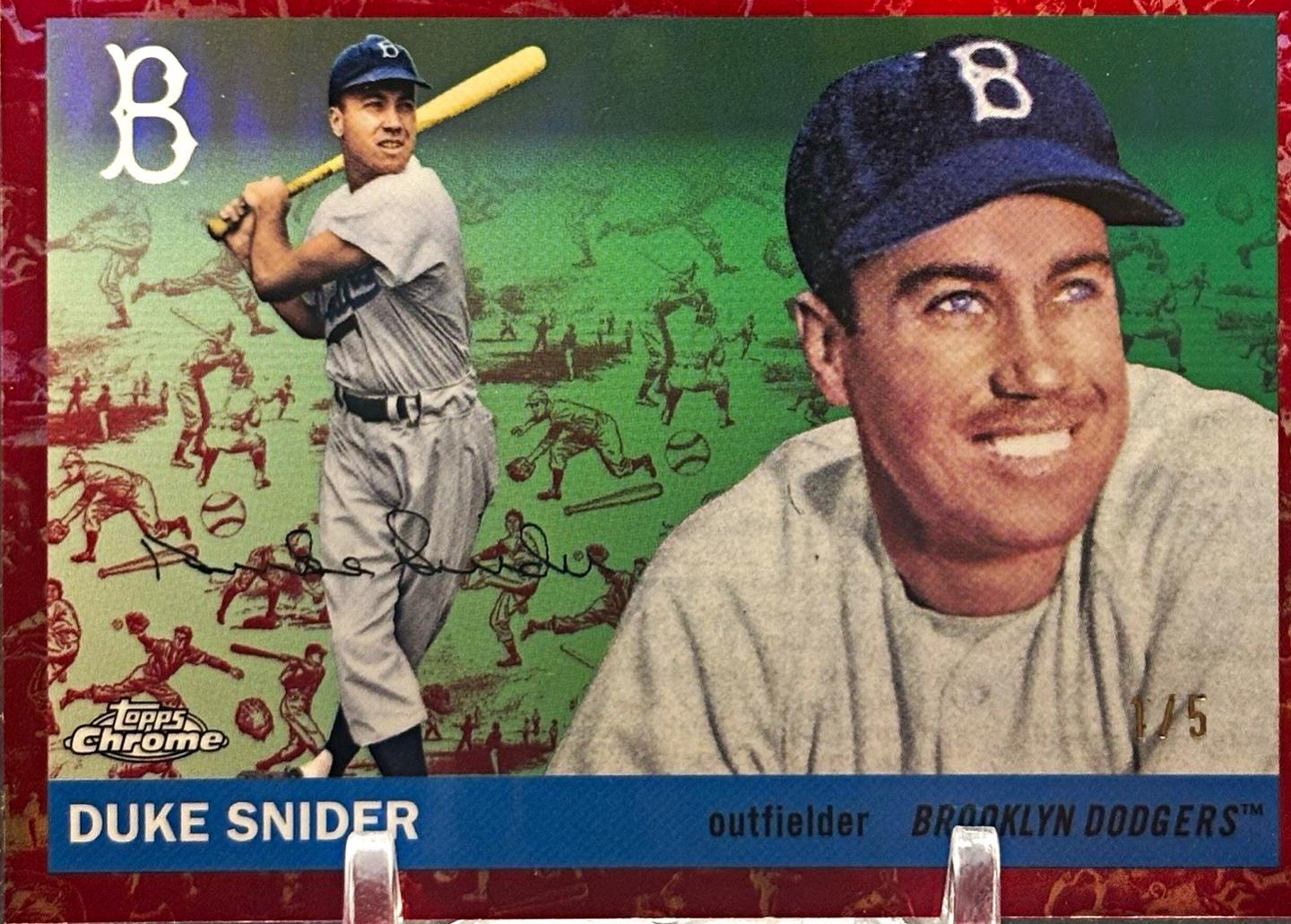 Duke Snider [Toile Cream Red Refractor] #415