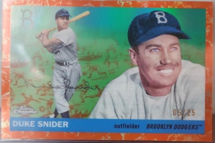 Duke Snider [Toile White Orange Refractor] #415