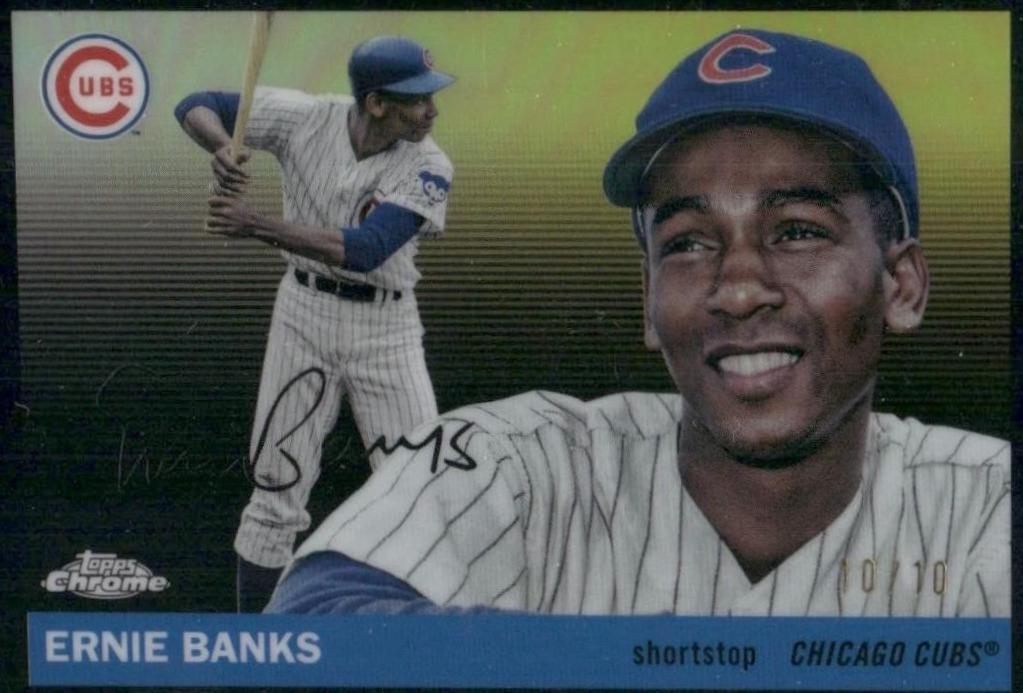 Ernie Banks [Black Refractor] #340
