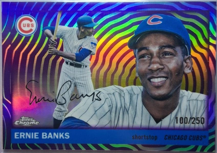 Ernie Banks [Vibrations Refractor] #340