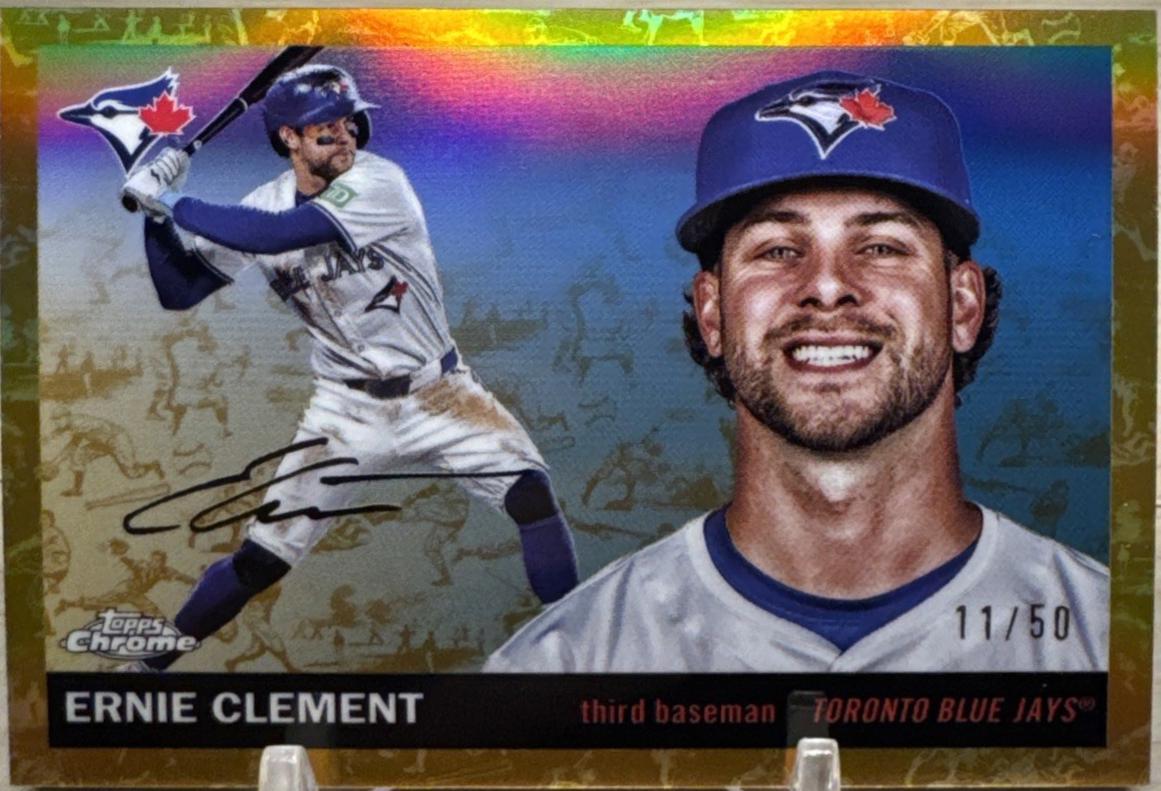 Ernie Clement [Toile Cream Gold Refractor] #124