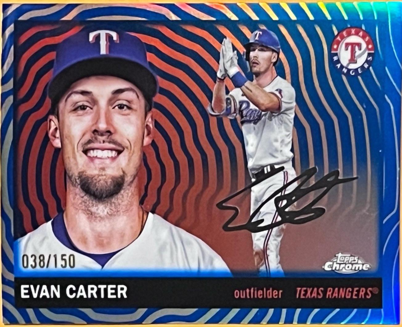 Evan Carter [Blue Vibrations Refractor] #198