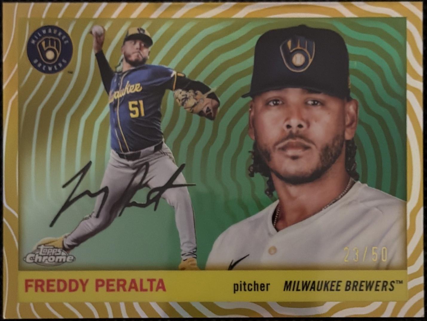 Freddy Peralta [Gold Vibrations Refractor] #28