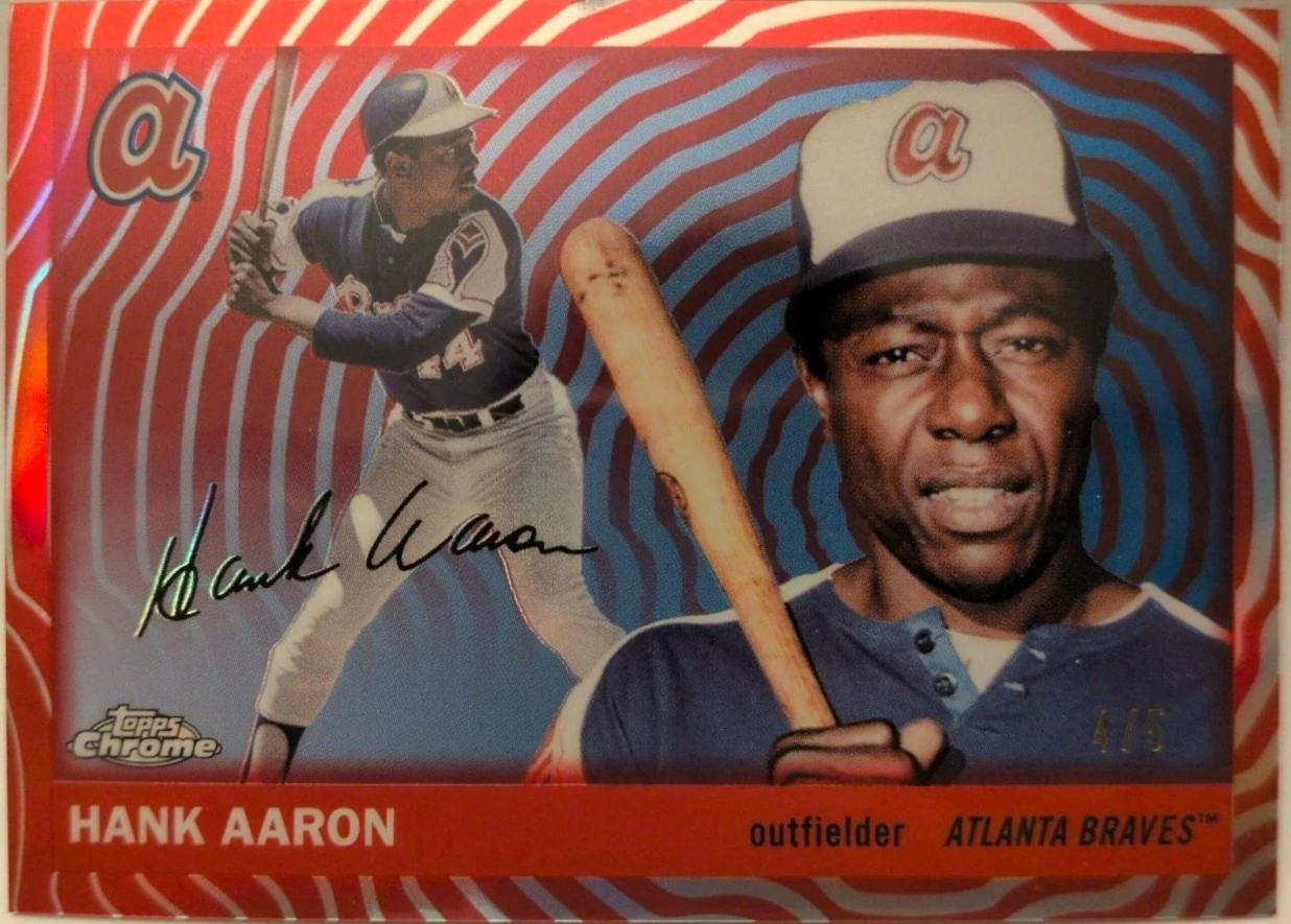 Hank Aaron [Red Vibrations Refractor] #304