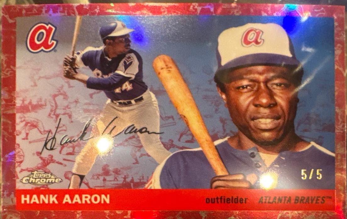 Hank Aaron [Toile Cream Red Refractor] #304