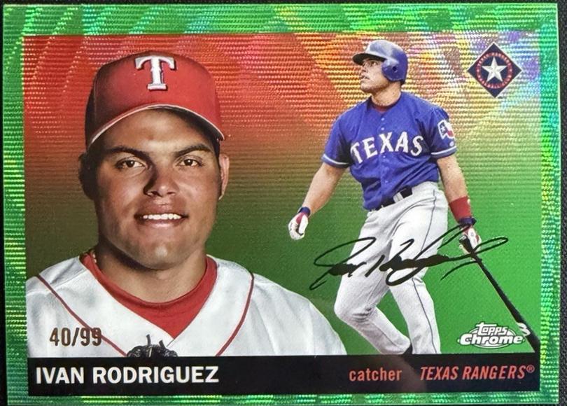 Ivan Rodriguez [Green Wave Refractor] #494