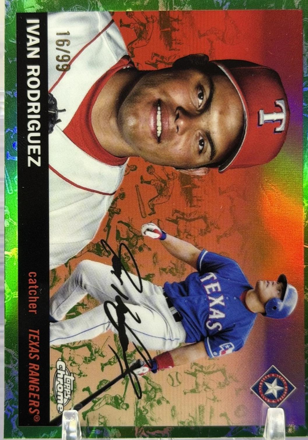 Ivan Rodriguez [Toile White Green Refractor] #494