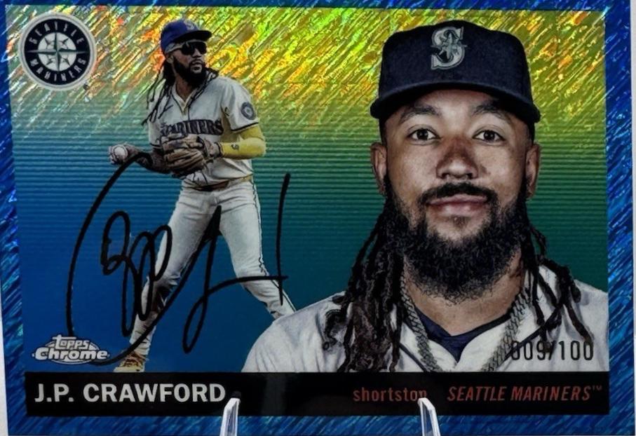 J.P. Crawford [Blue Shimmer Refractor] #138