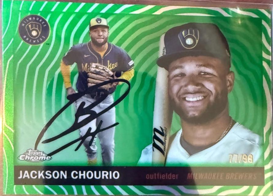 Jackson Chourio [Green Vibrations Refractor] #16
