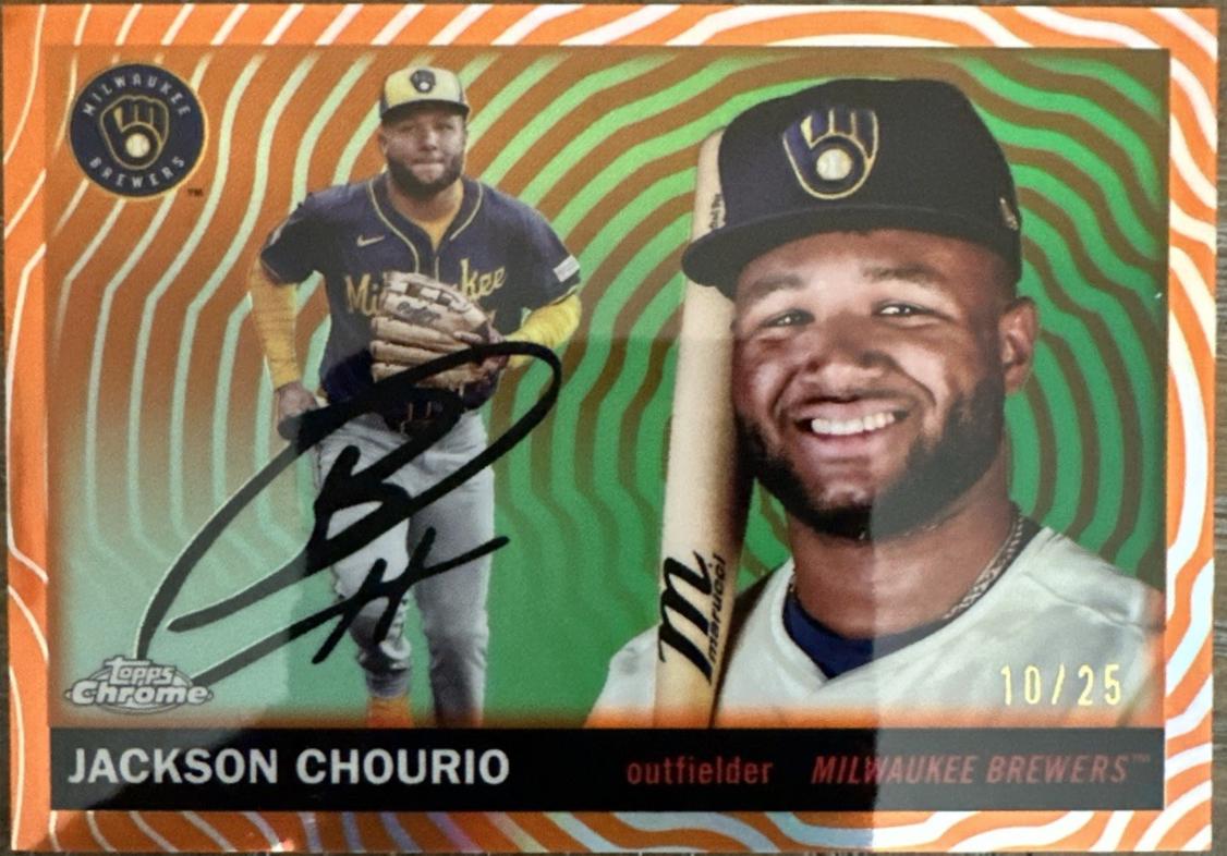 Jackson Chourio [Orange Vibrations Refractor] #16