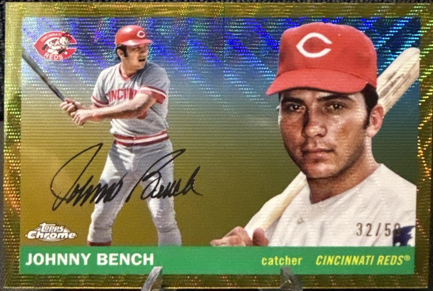 Johnny Bench [Gold Wave] #454