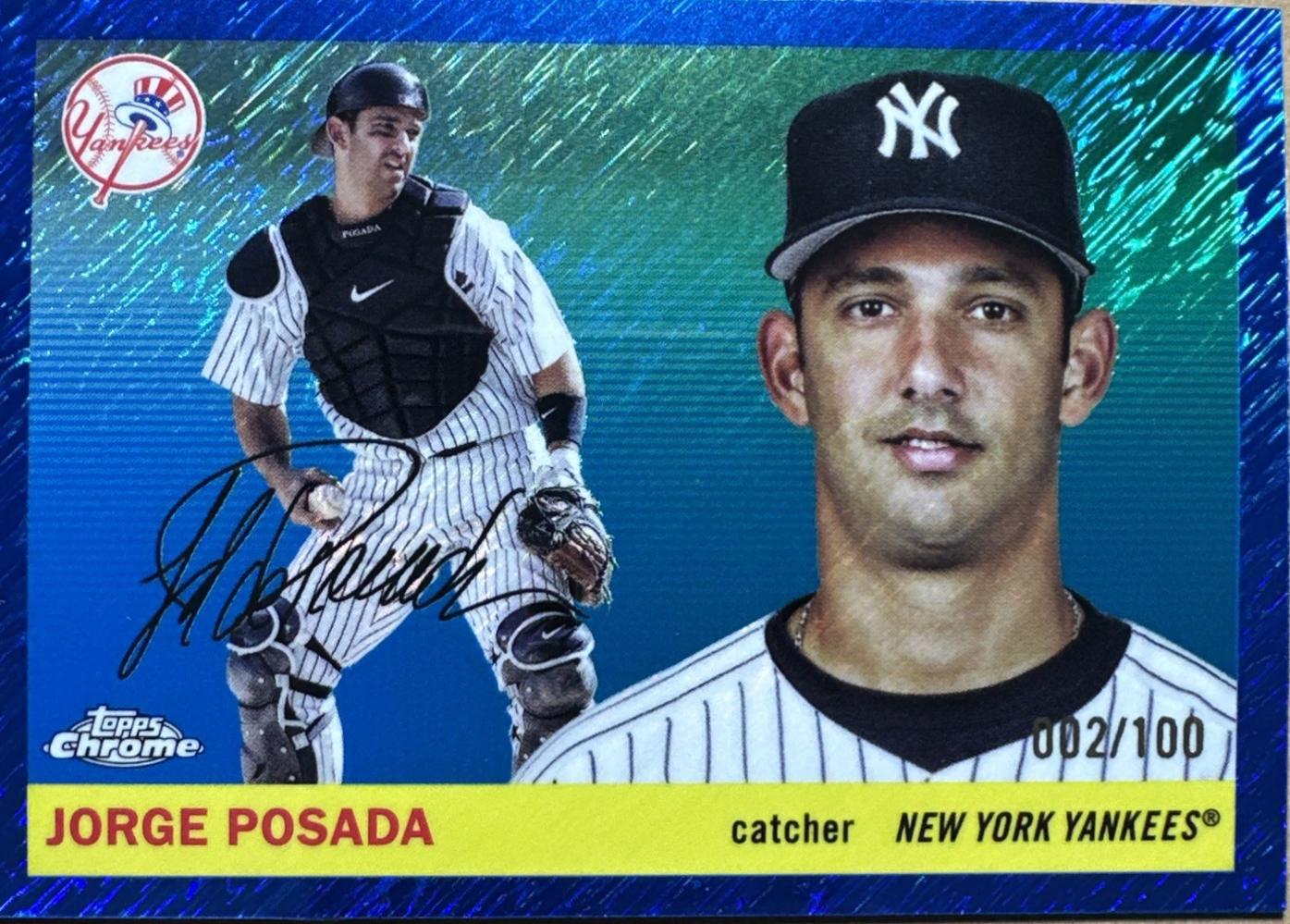 Jorge Posada [Blue Shimmer Refractor] #422