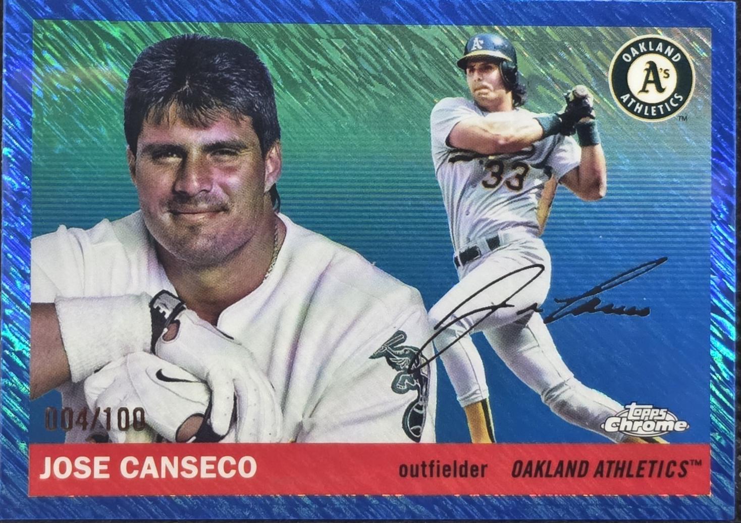 Jose Canseco [Blue Shimmer Refractor] #235