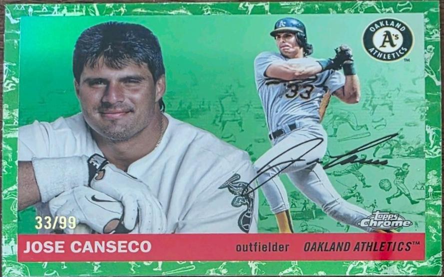 Jose Canseco [Toile White Green Refractor] #235