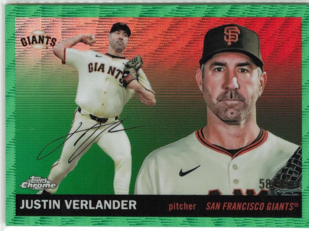 Justin Verlander [Green Vibrations Refractor] #66