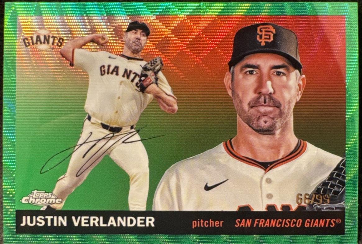 Justin Verlander [Green Wave Refractor] #66