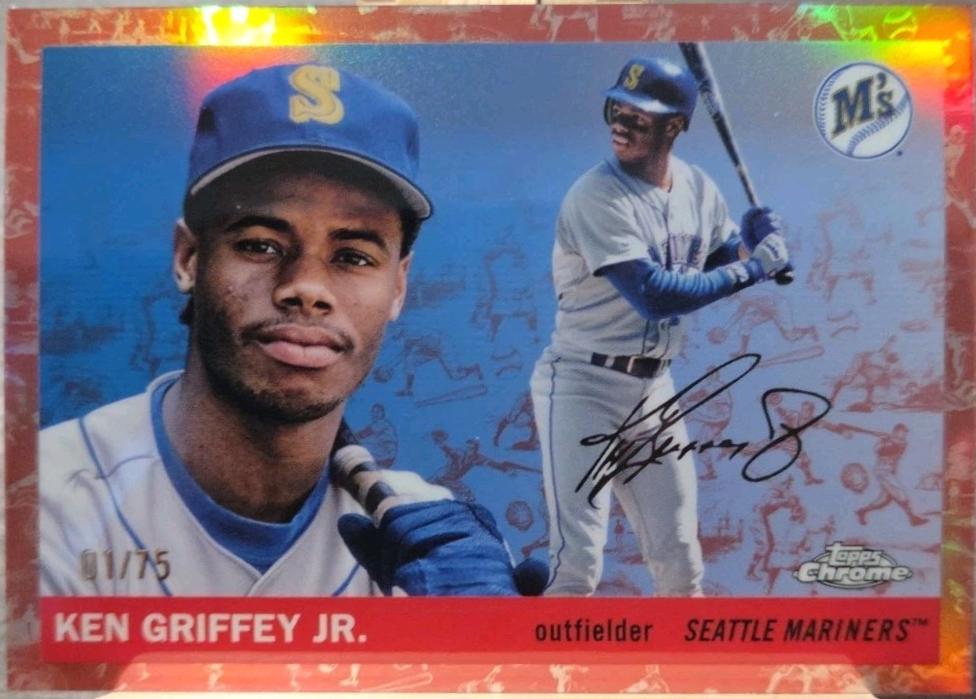 Ken Griffey Jr. [Toile Cream Rose Gold Refractor] #405