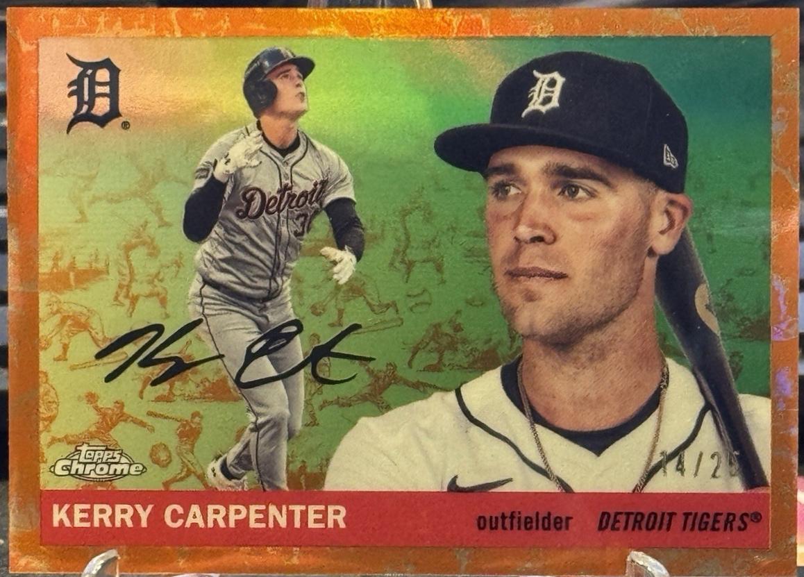 Kerry Carpenter [Toile White Orange Refractor] #69