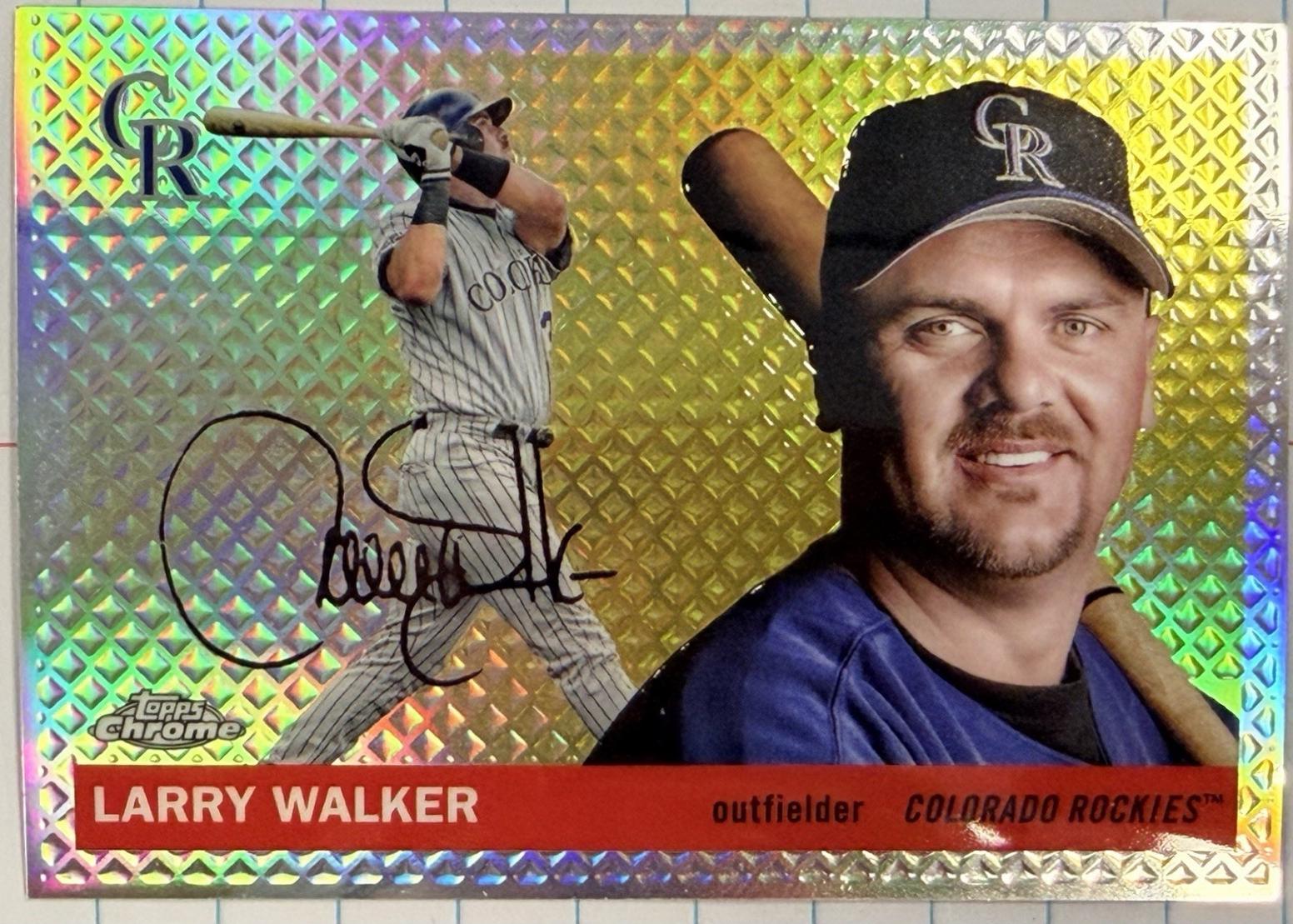 Larry Walker [Diamond Etch Refractor] #428