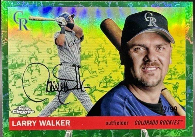 Larry Walker [Toile White Green Refractor] #428