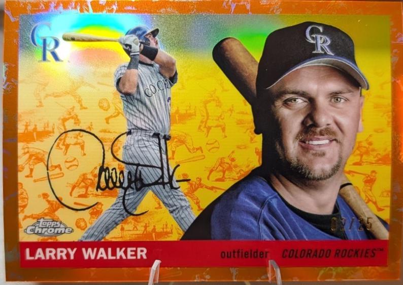 Larry Walker [Toile White Orange Refractor] #428