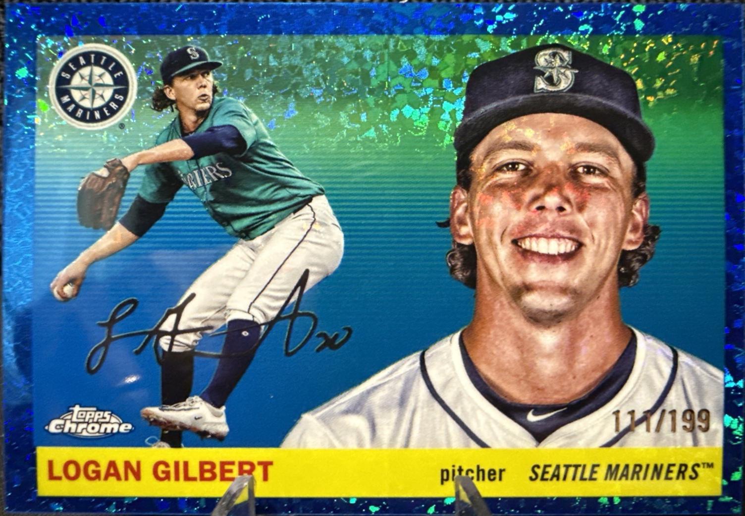 Logan Gilbert [Blue Mini-Diamond Refractor] #129