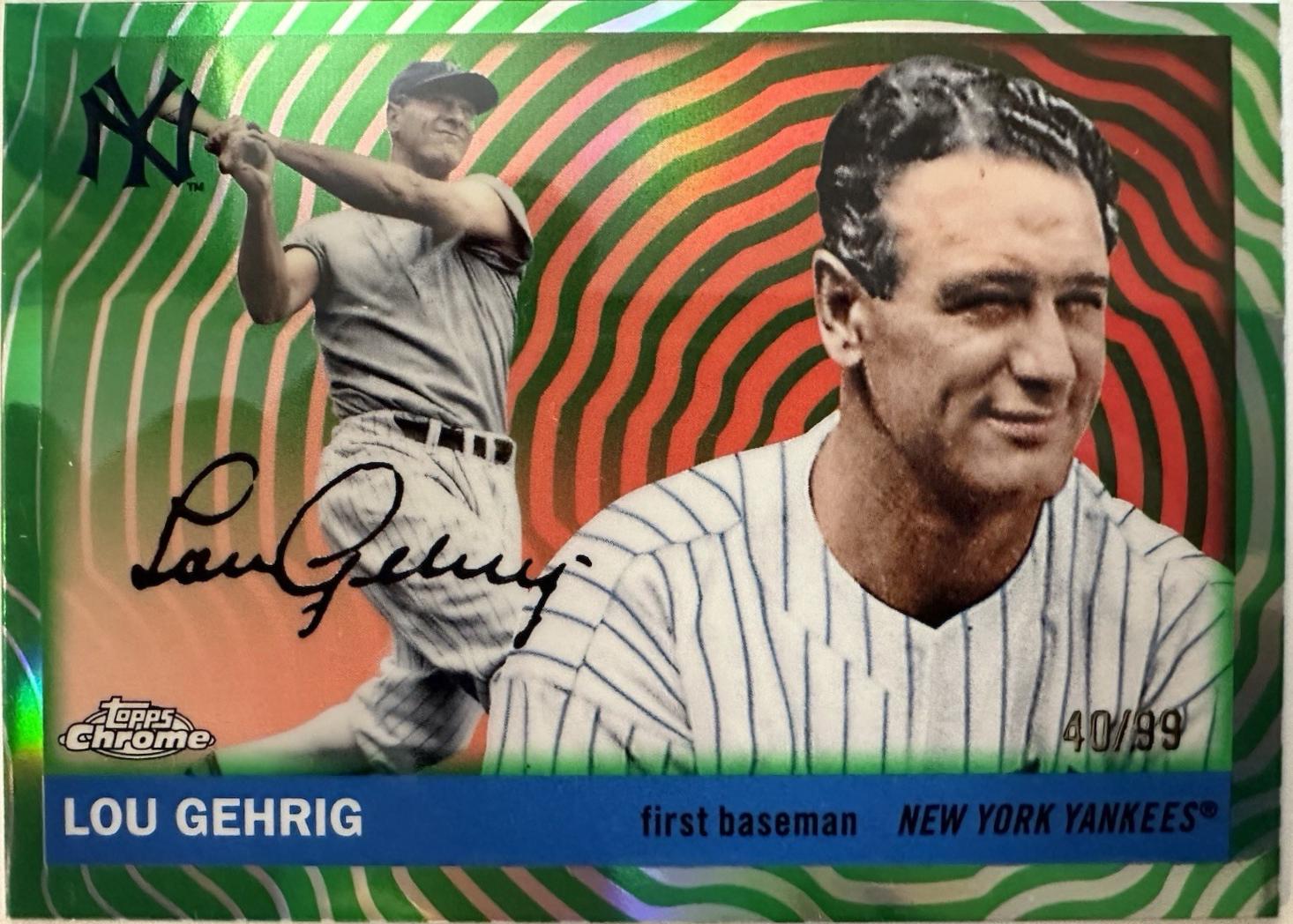 Lou Gehrig [Green Vibrations Refractor] #490