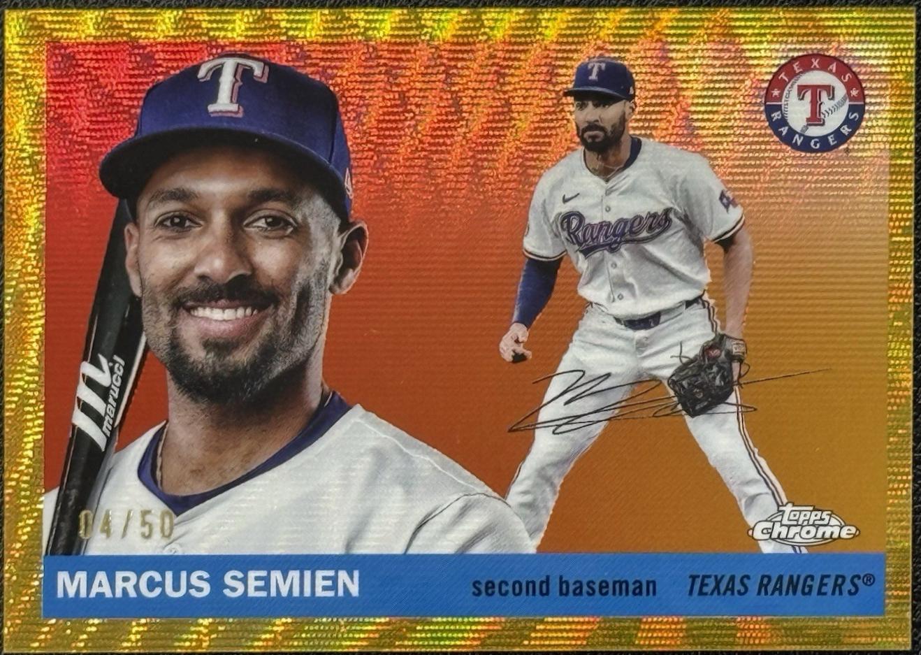 Marcus Semien [Gold Vibrations Refractor] #181