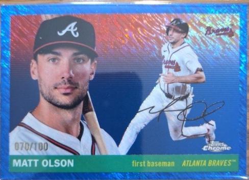 Matt Olson [Blue Shimmer Refractor] #64