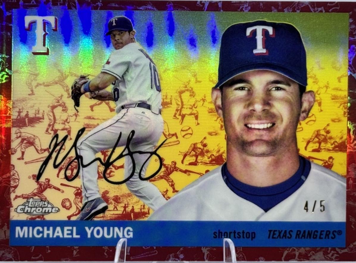 Michael Young [Toile Cream Red Refractor] #485