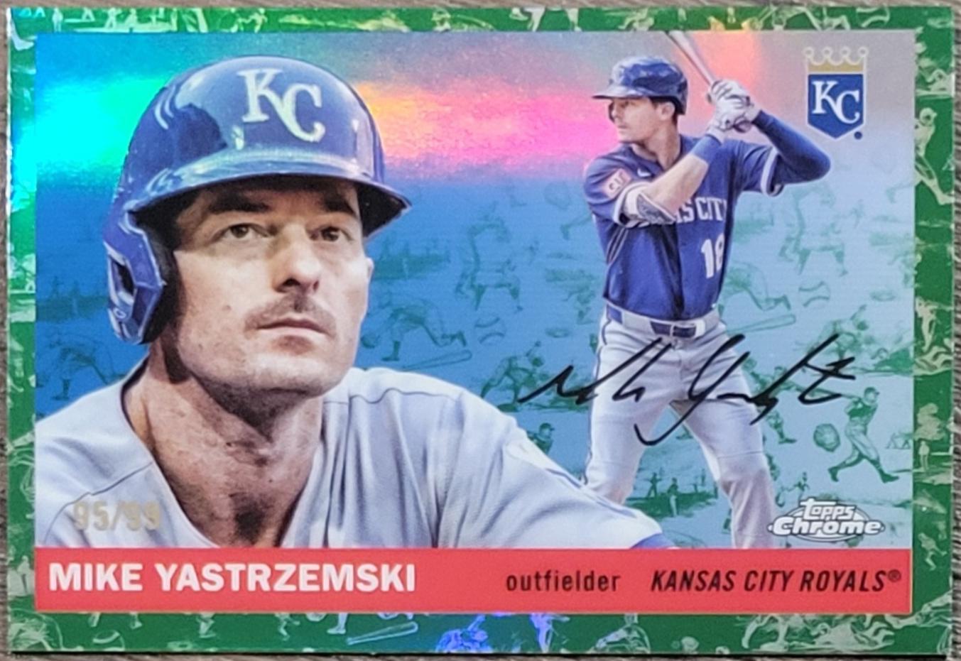 Mike Yastrzemski [Toile White Green Refractor] #154