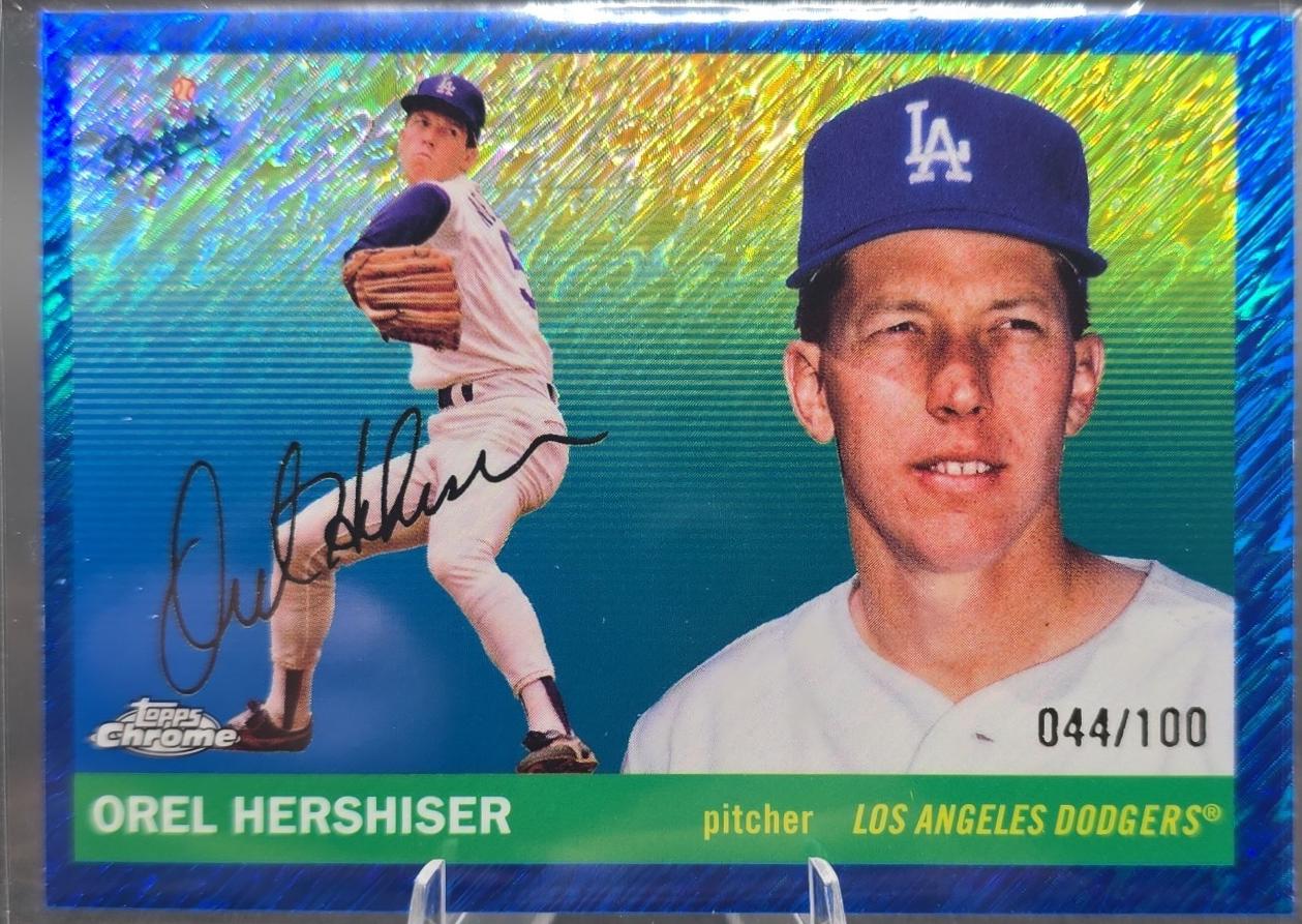 Orel Hershiser [Blue Vibrations Refractor] #488