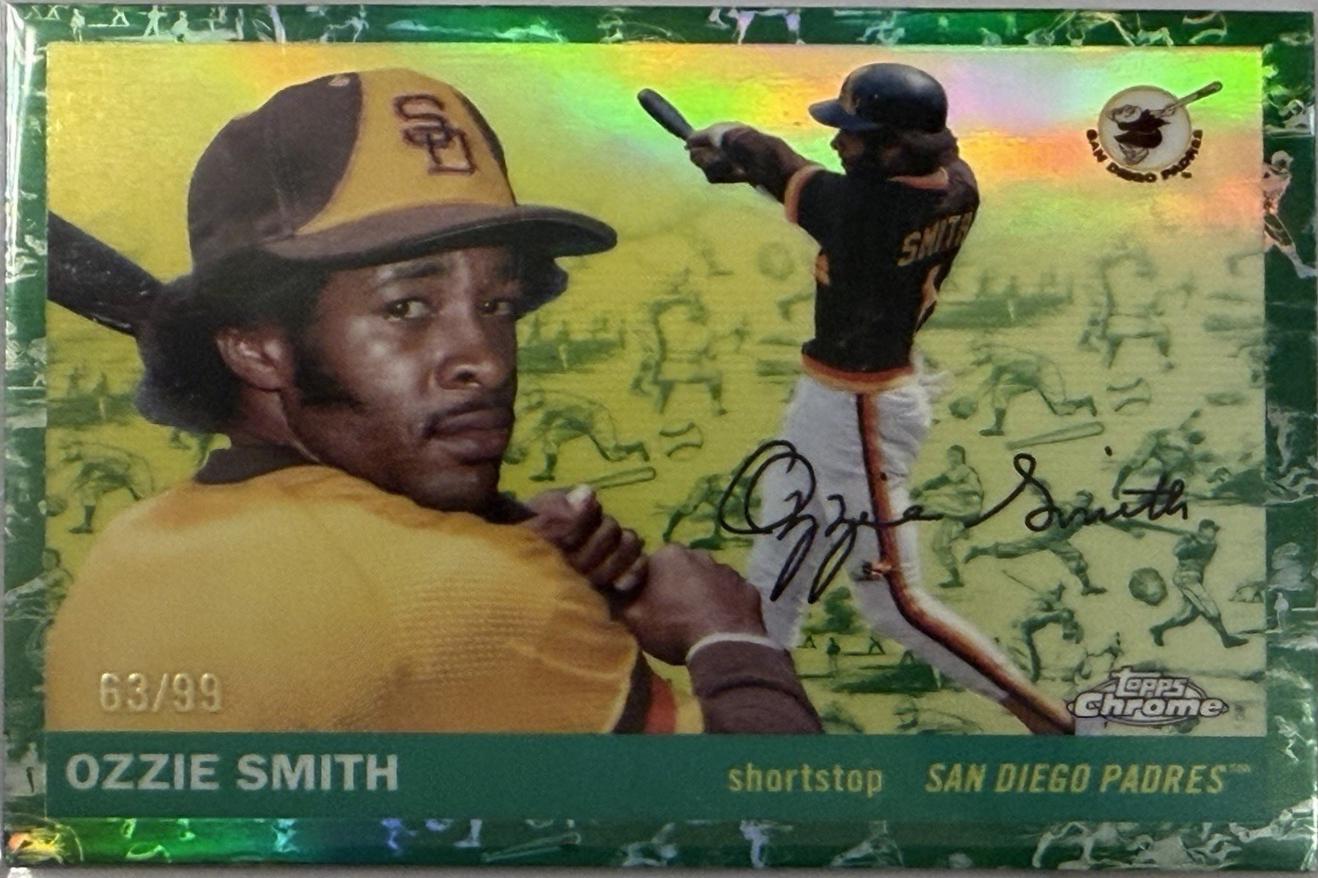 Ozzie Smith [Toile White Green Refractor] #434