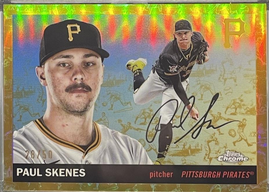 Paul Skenes [Toile Cream Gold Refractor] #197