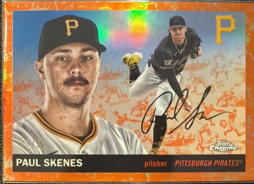 Paul Skenes [Toile White Orange Refractor] #197