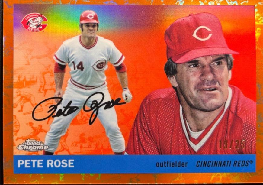 Pete Rose [Toile White Orange Refractor] #467