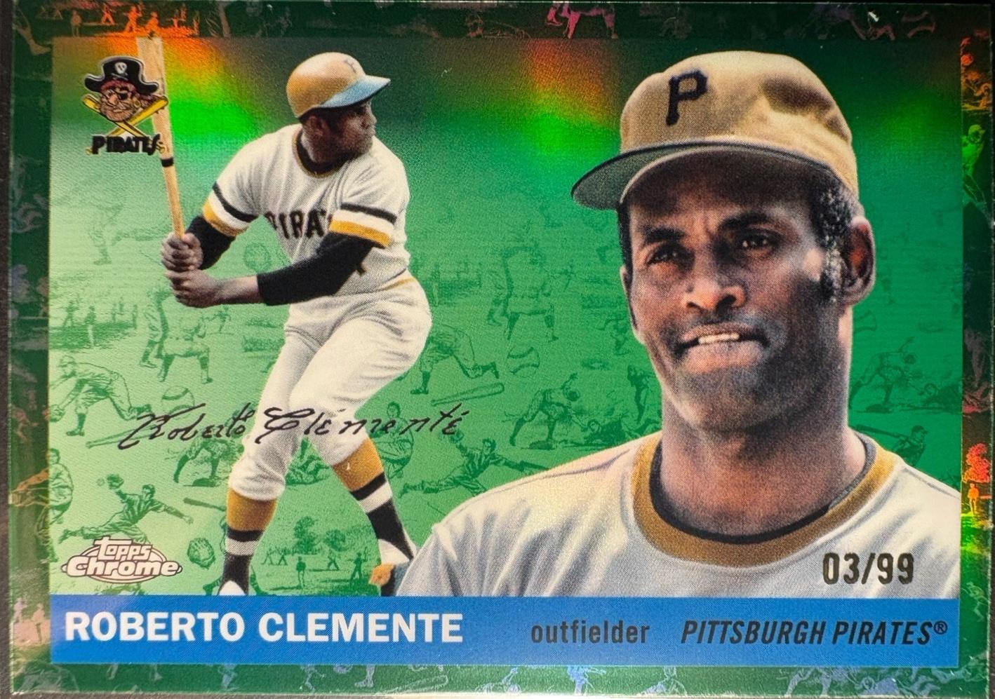 Roberto Clemente [Toile White Green Refractor] #403
