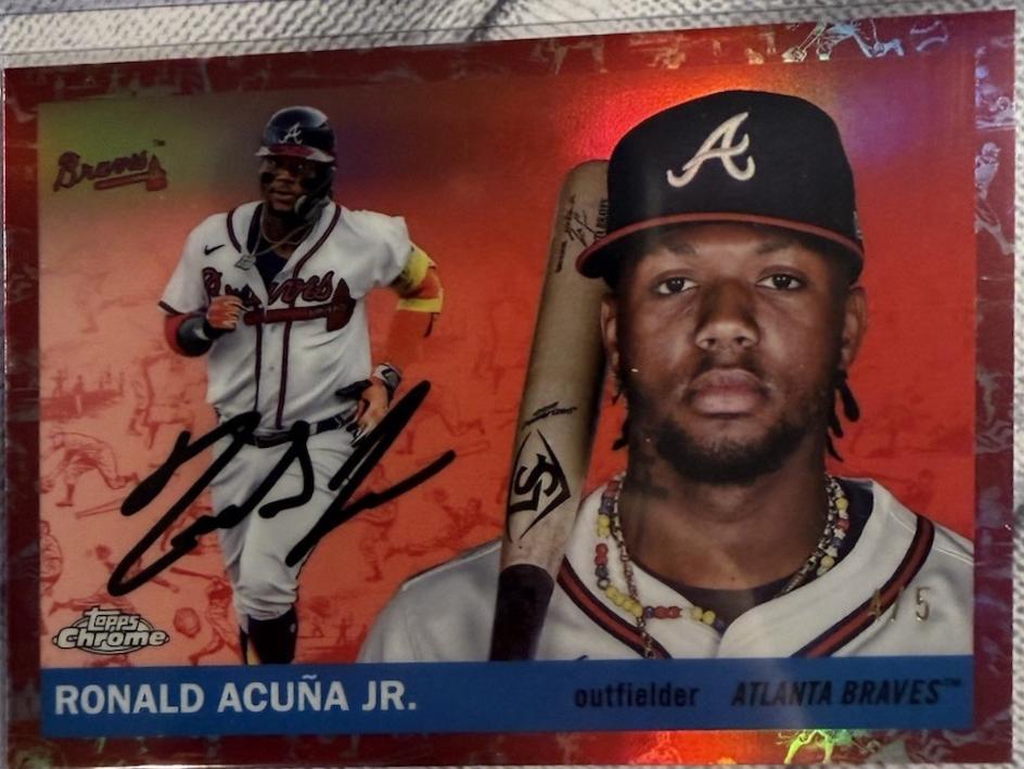 Ronald Acuna Jr. [Toile Cream Red Refractor] #5