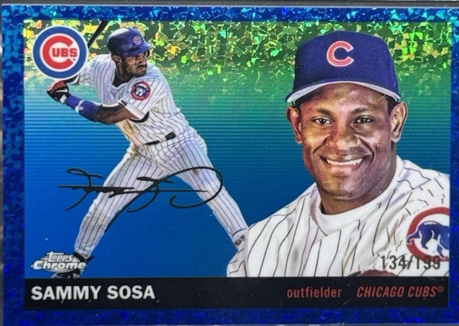 Sammy Sosa [Blue Mini-Diamond Refractor] #396
