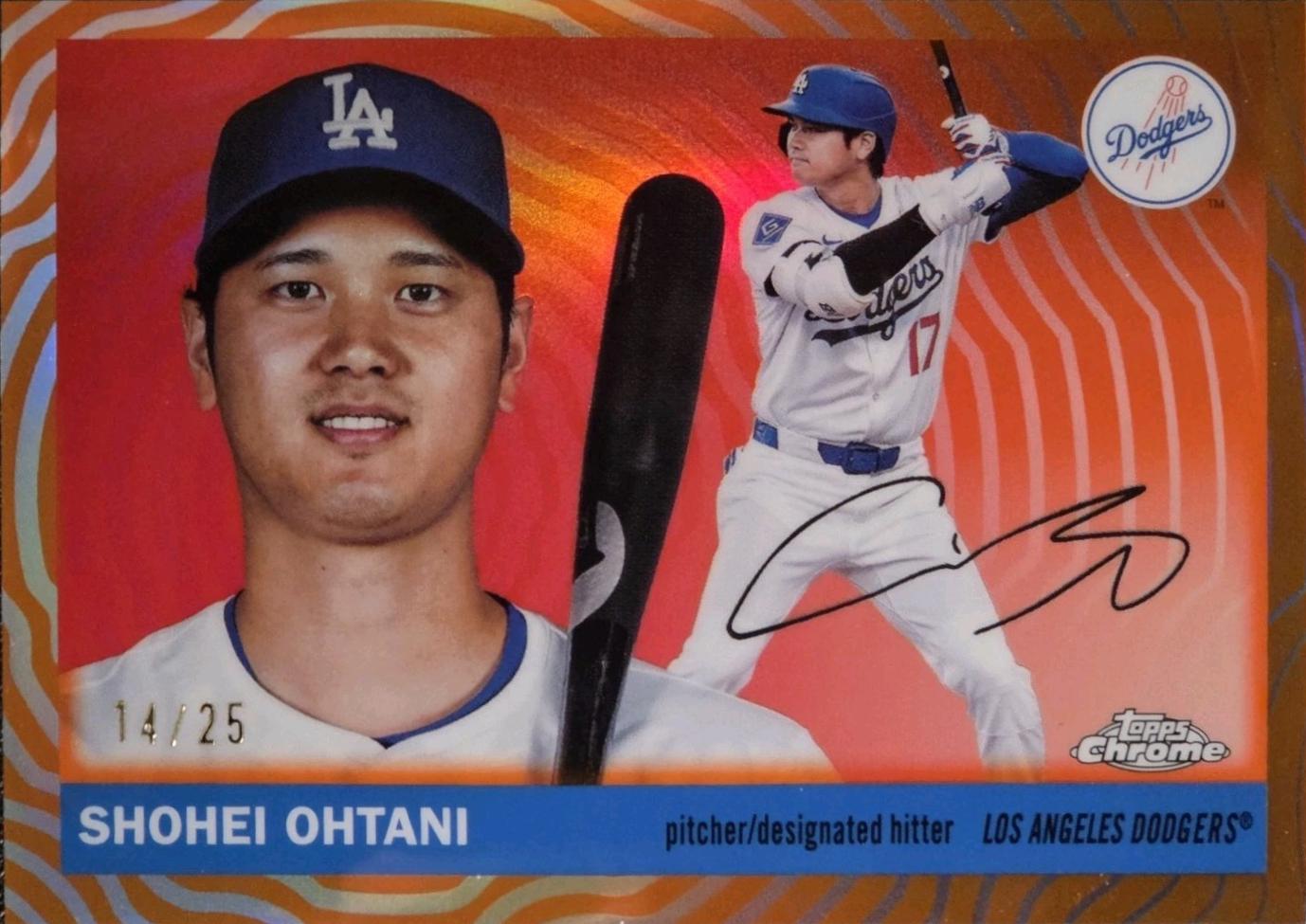 Shohei Ohtani [Orange Vibrations Refractor] #17